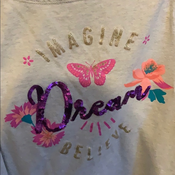 Tan Crazy 8 girl 7/8 shirt sparkly - Picture 2 of 4